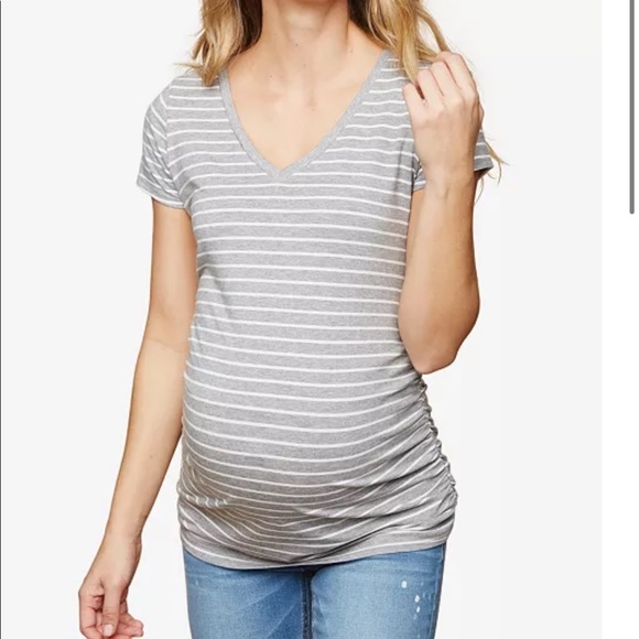 Motherhood Maternity Tops - Motherhood Maternity Ruched T-Shirt